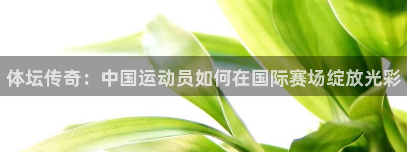意昂5Kgame平台主管：体坛传奇：中国运动员如何在国际赛场绽放光彩